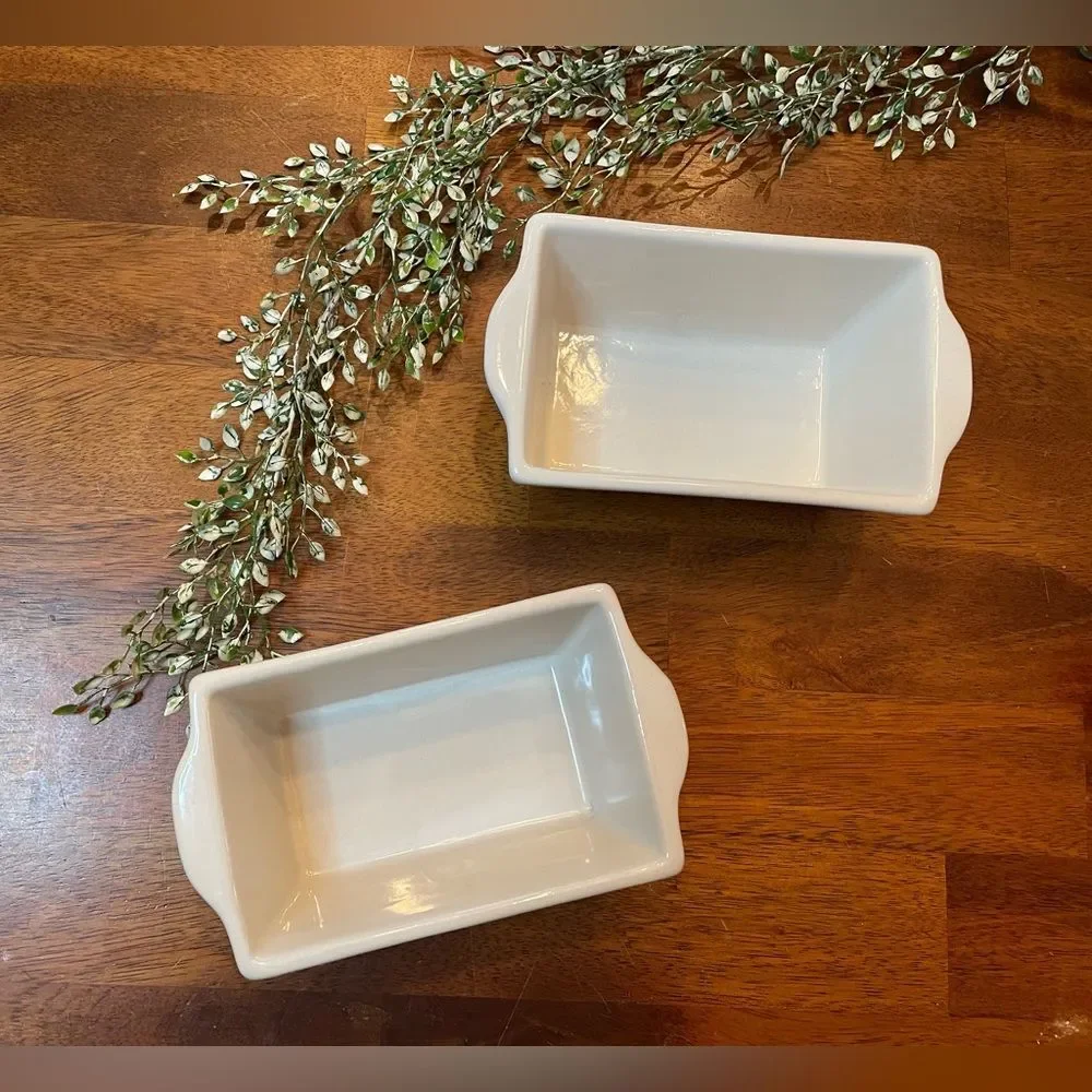 Christmas Santa Claus/Bear Ceramic Mini Loaf Pans